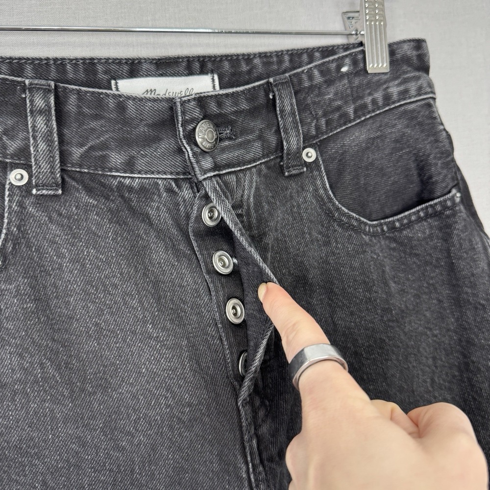Madewell The Darted Barrel-Leg Jean Womens 23 Black Denim Streetwear Minimalist - Picture 4 of 12